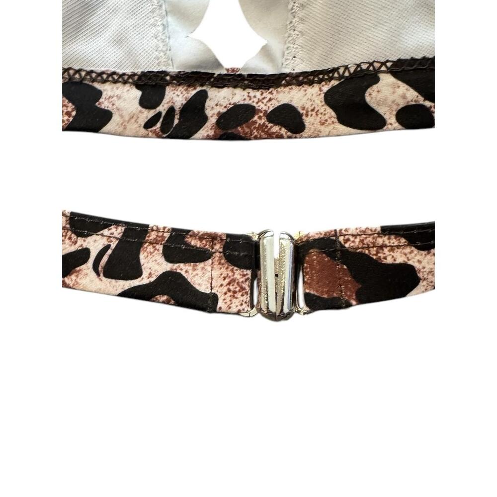 NWOT Leopard Halter Neck Scalloped Bikini Womens Size S - Picture 4 of 7